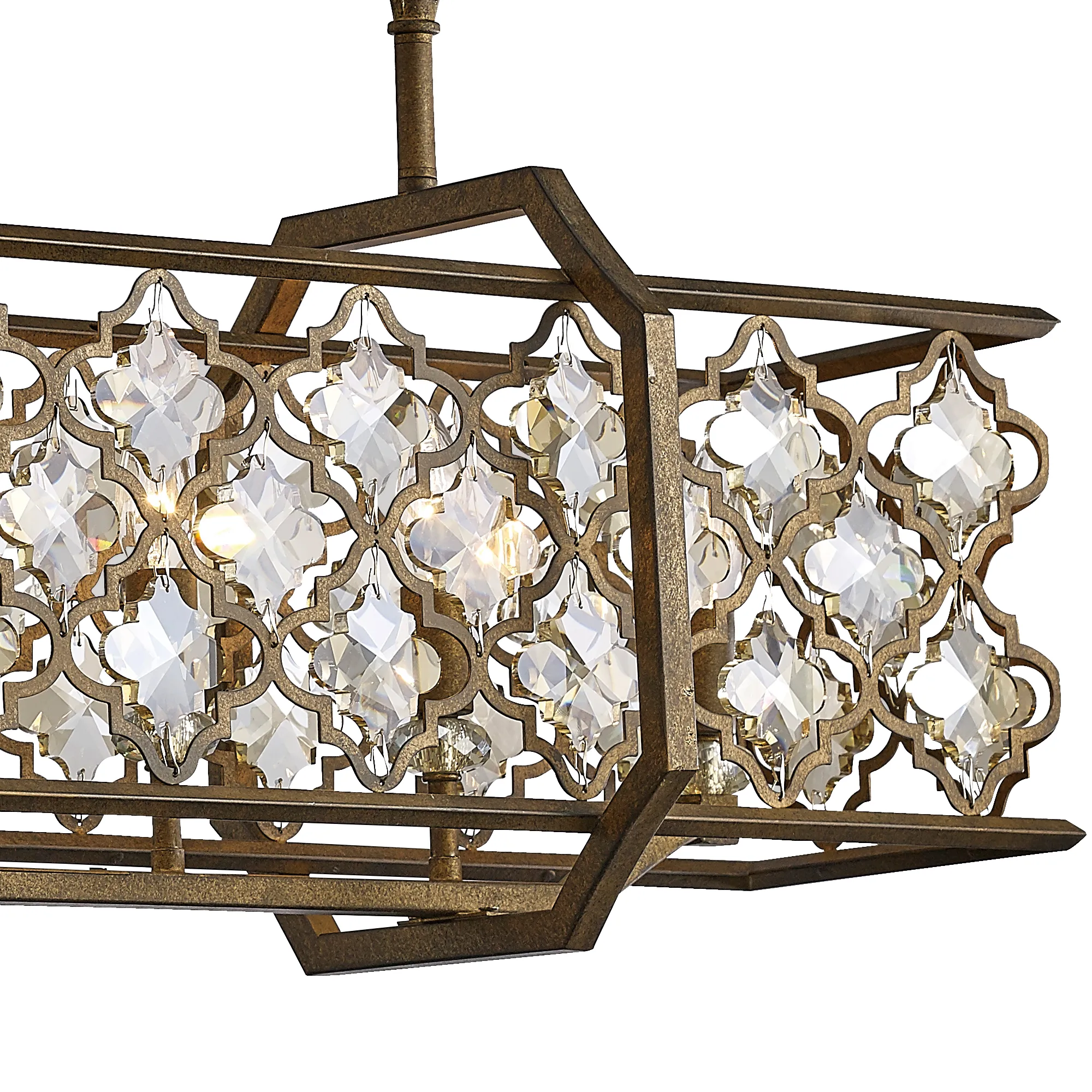 Indie Crystal Pendant 6 Light Mocha IL31697  Diyas Indie